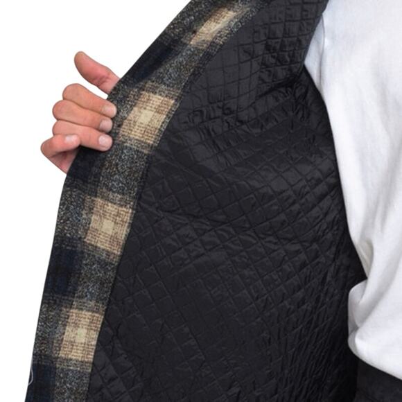 Dues Ex Machina The Piston Wool Shirt Lightweight Coat Jacket Plaid Men's Size L - Picture 9 of 14